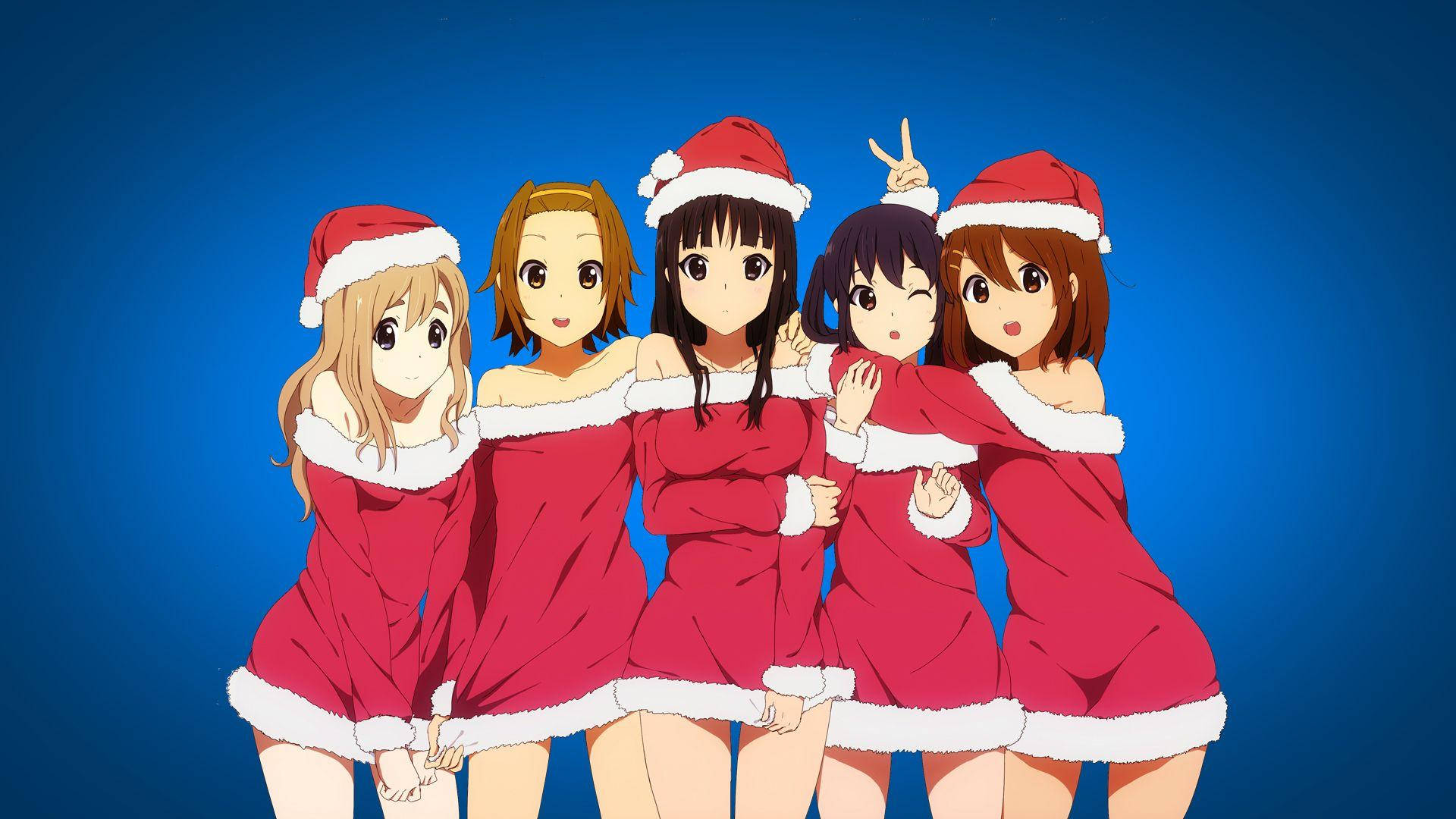Anime Christmas K-on Santa Girls