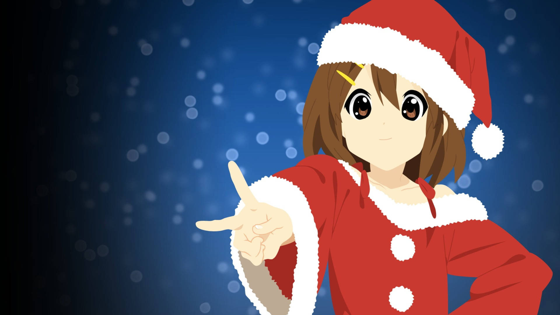 Anime Christmas K-on Yui Wallpaper