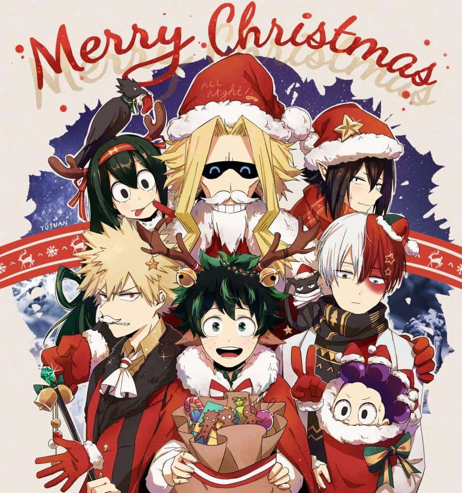 Lassdie Weihnachtsfreude Mit Anime Lebendig Werden!