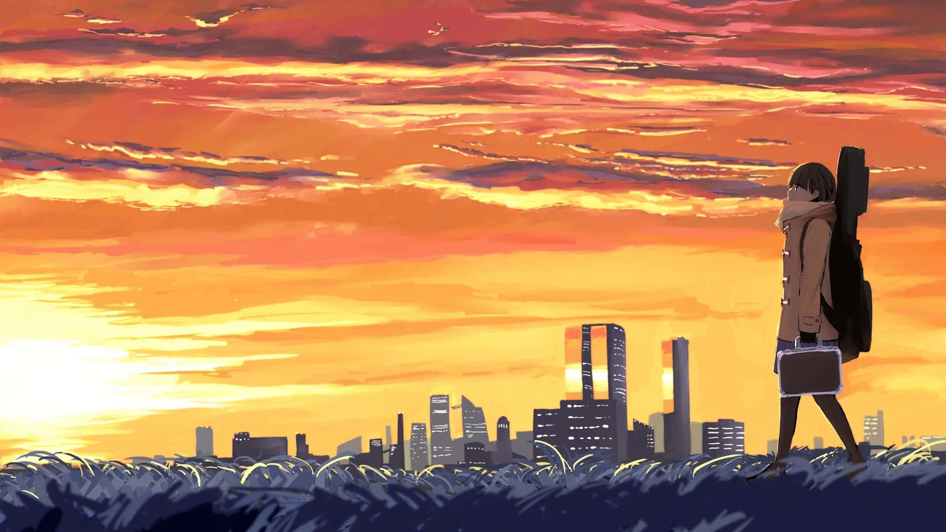 Anime City Background