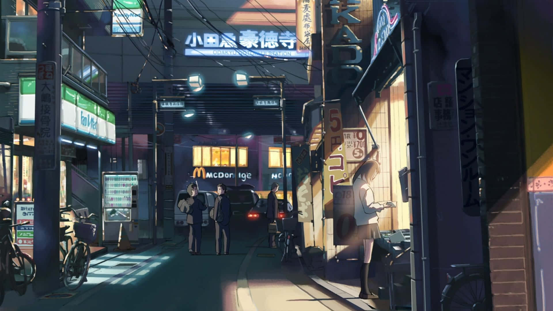 Anime street new amoled abstract night HD phone wallpaper  Peakpx