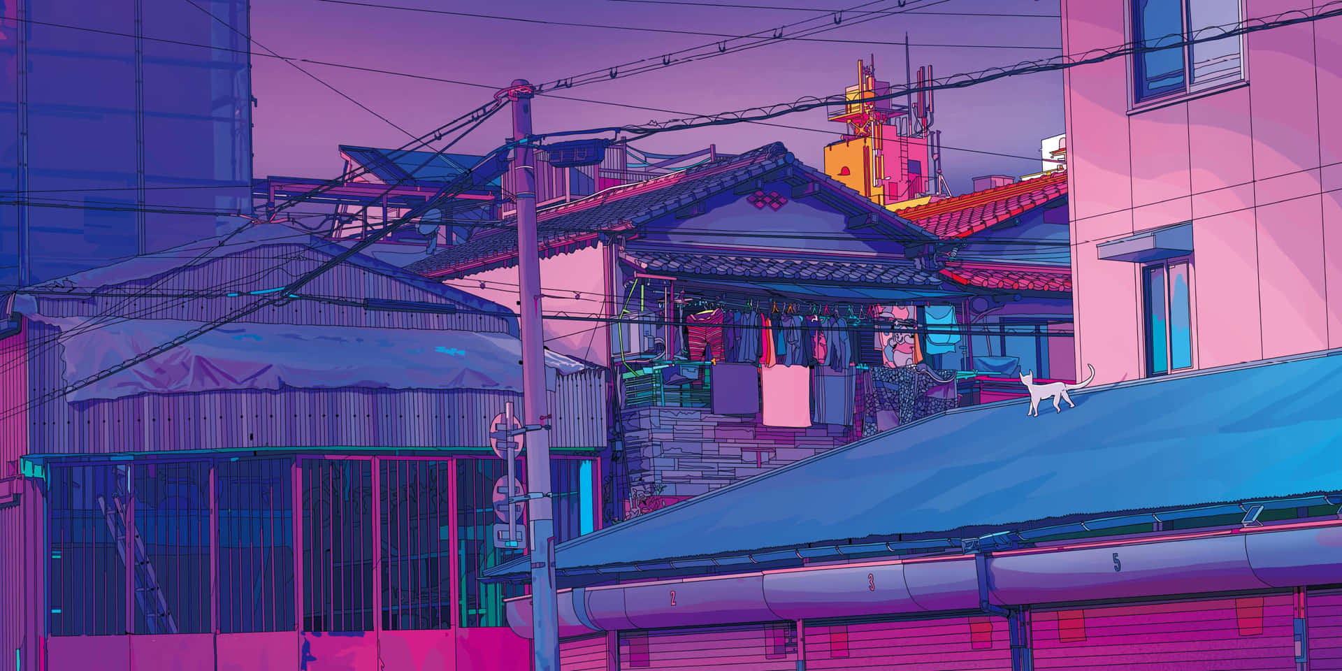 ¡exploralas Vibrantes Calles De La Ciudad Anime!