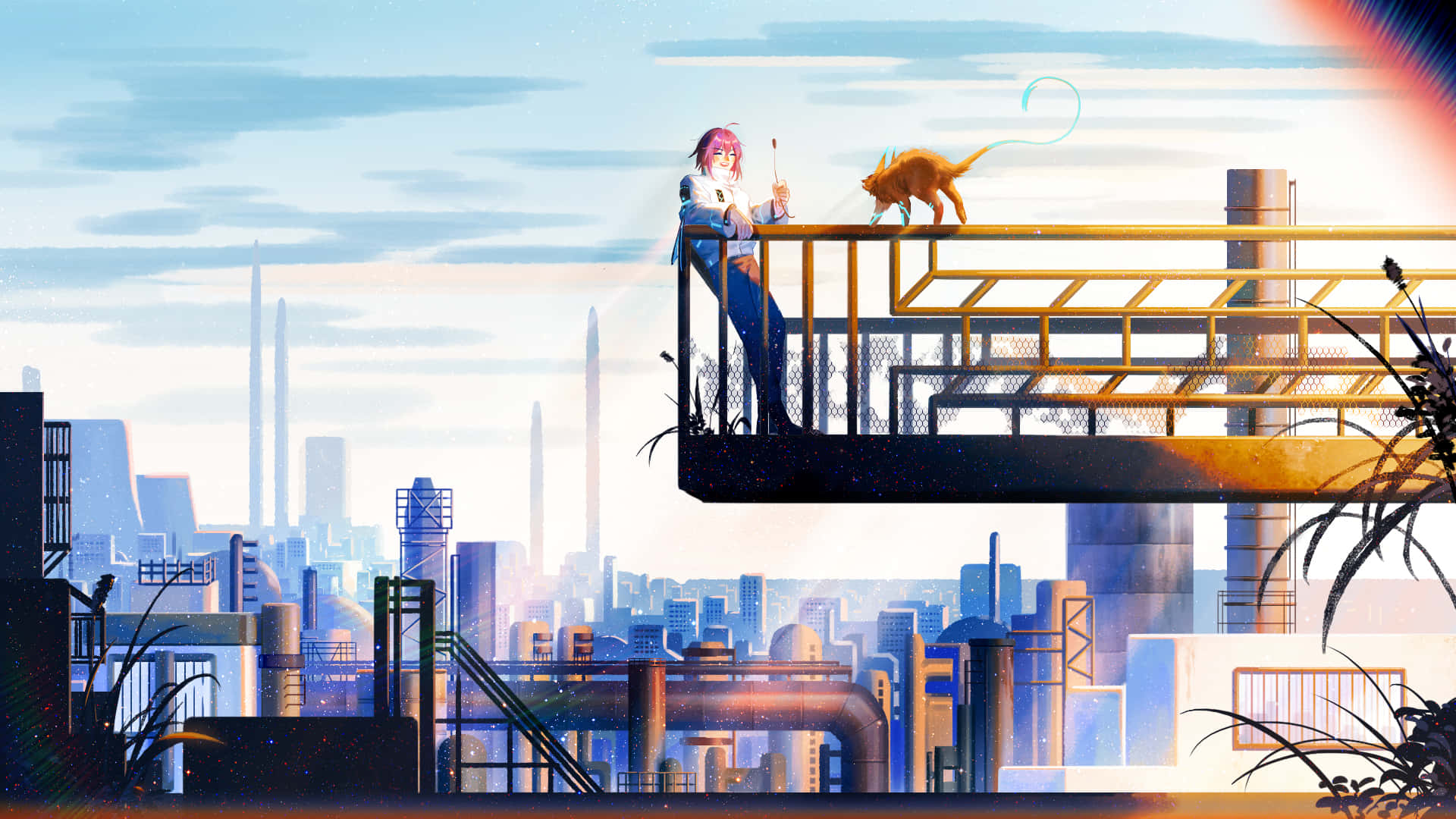 Öppnadörrarna Till Din Fantasi Och Utforska Anime City.