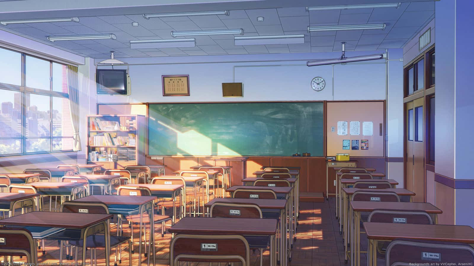 Modern anime-inspired classroom!
