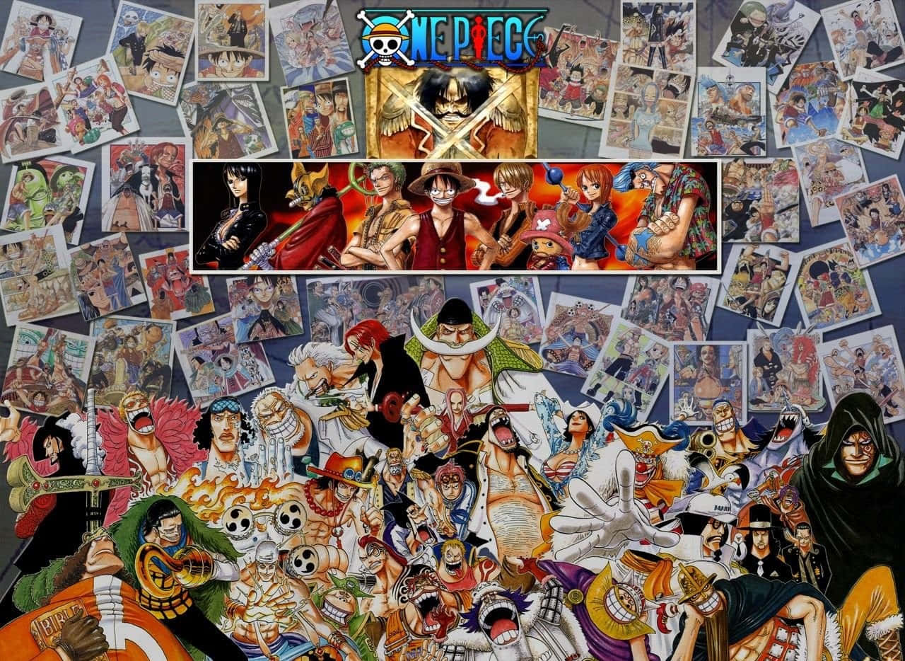 Unaexplosión Colorida De Icónicos Personajes De Anime. Fondo de pantalla