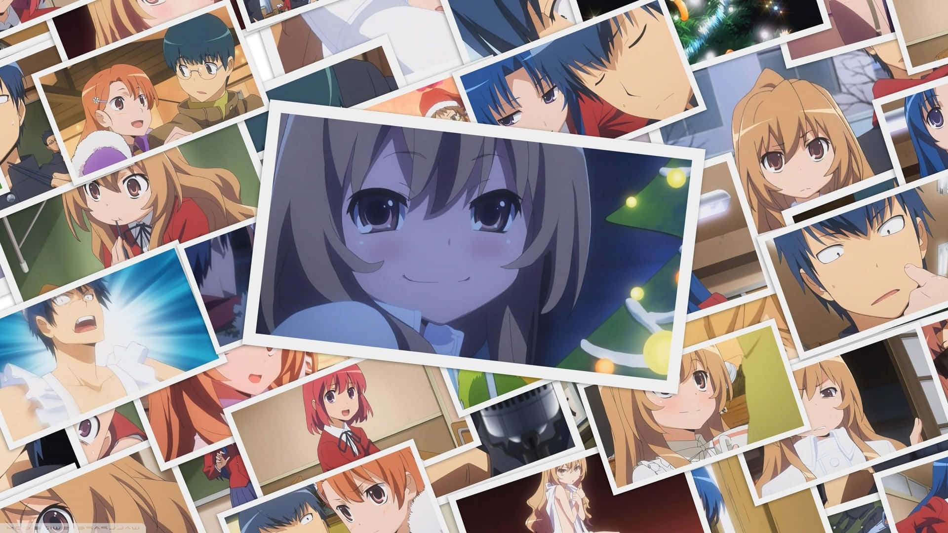 Anime Collage Wallpaper showcasing various characters Wallpaper