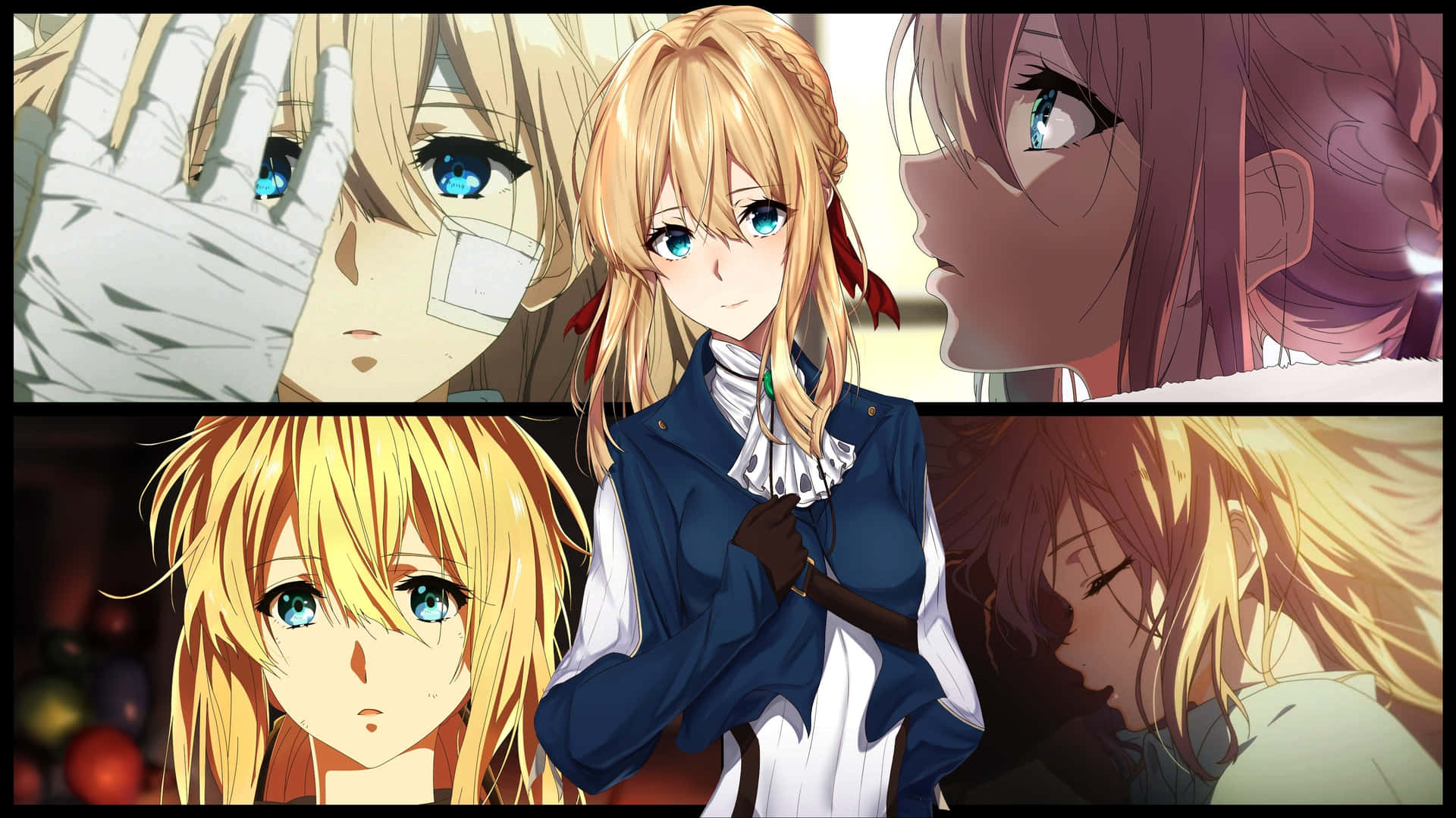 Increíblefondo De Pantalla De Collage De Anime. Fondo de pantalla