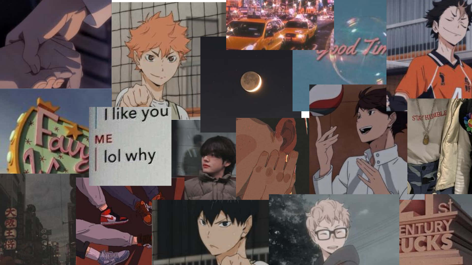 Collagede Anime Sueño Cromático Fondo de pantalla