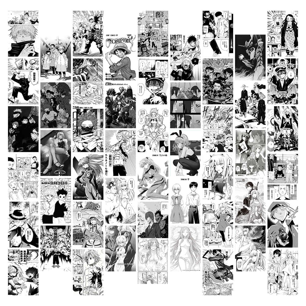 En Grunge Æstetisk Anime Collage Wallpaper