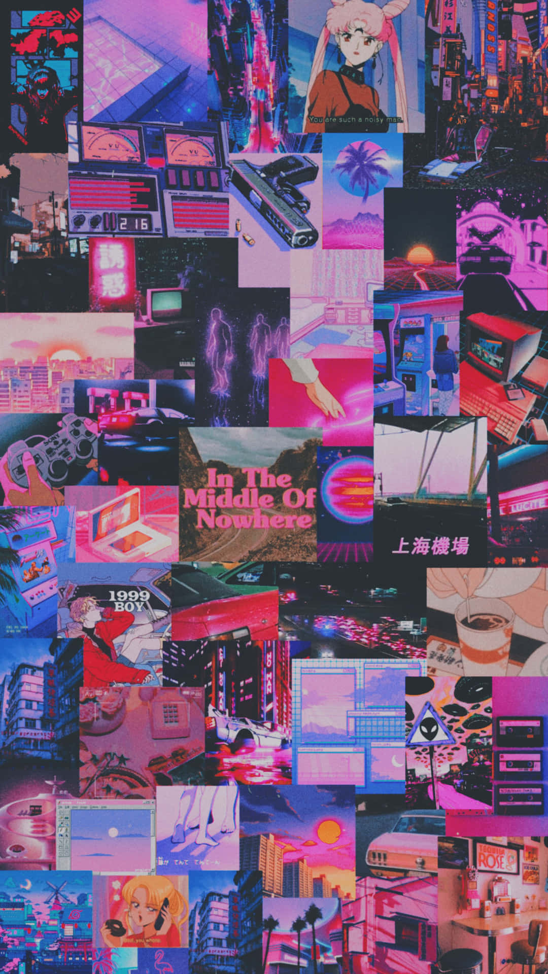 Anime Aesthetic Collage Wallpaper