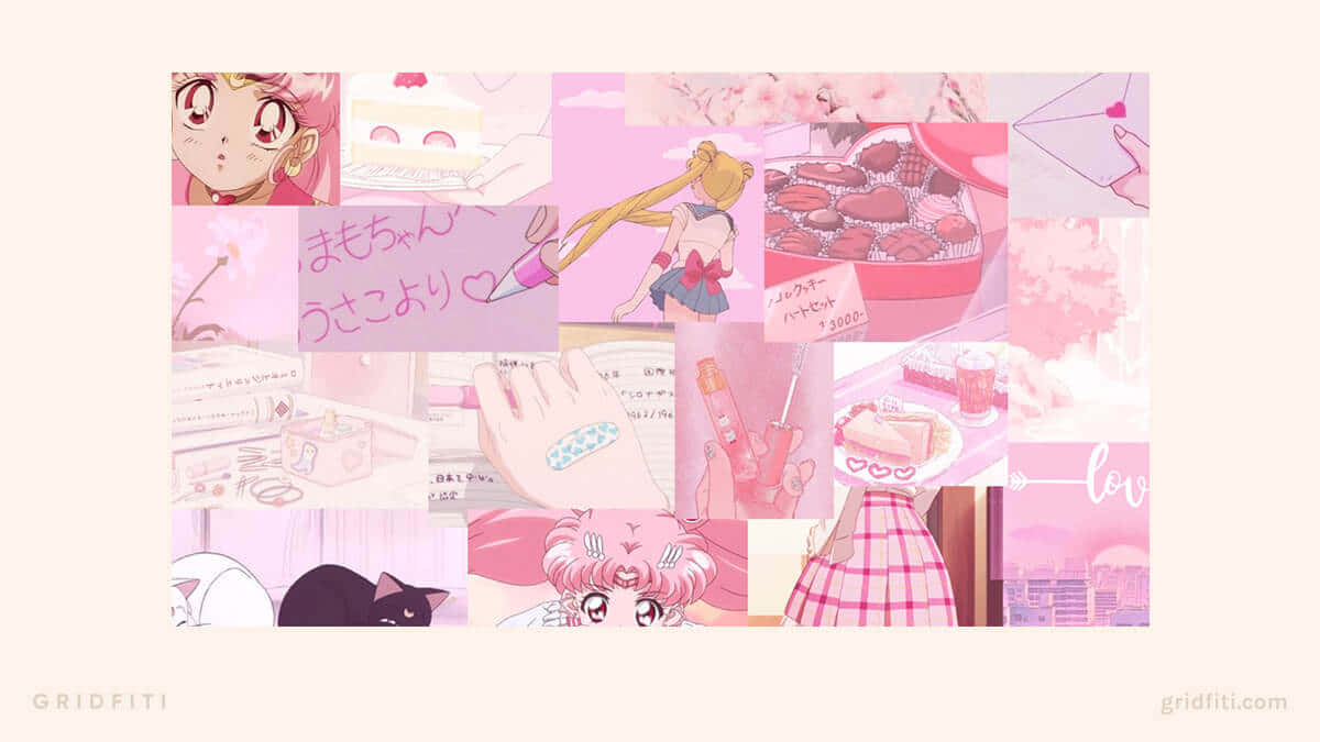 Entdeckedie Welt Des Animes Mit Dieser Lebendigen Und Bunten Collage! Wallpaper