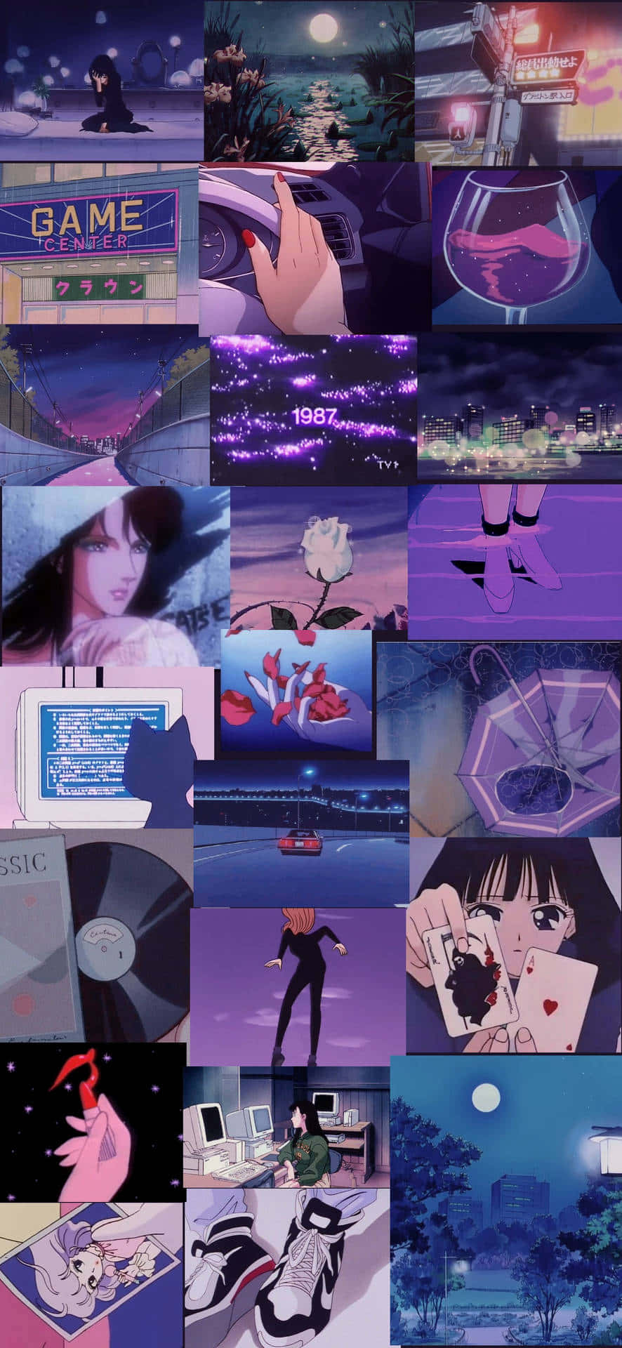 Descubrela Belleza Del Anime En Este Collage Único Y Colorido. Fondo de pantalla
