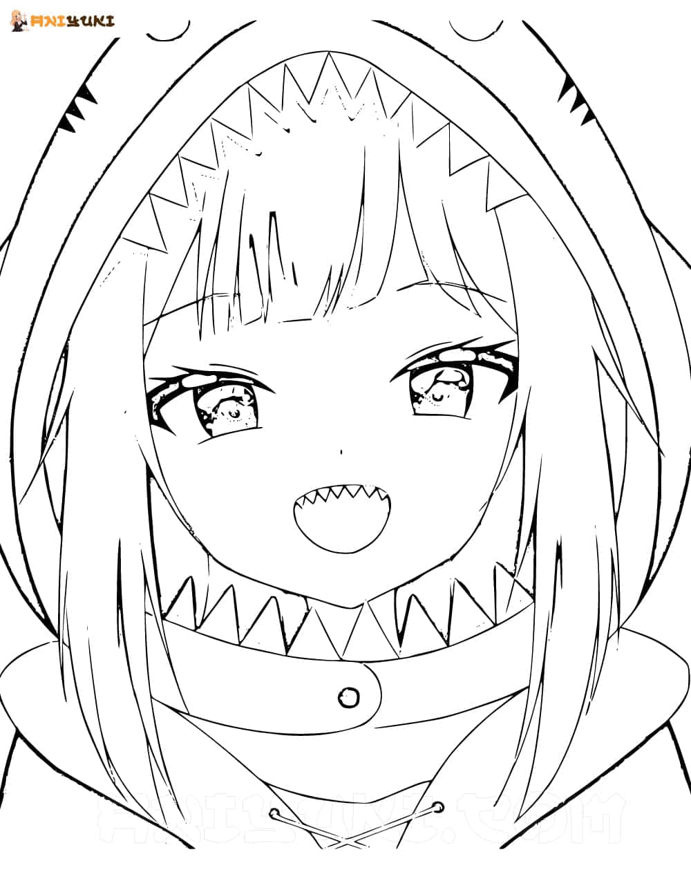 Anime Girl Coloring Pages 26673091 Stock Photo at Vecteezy-demhanvico.com.vn