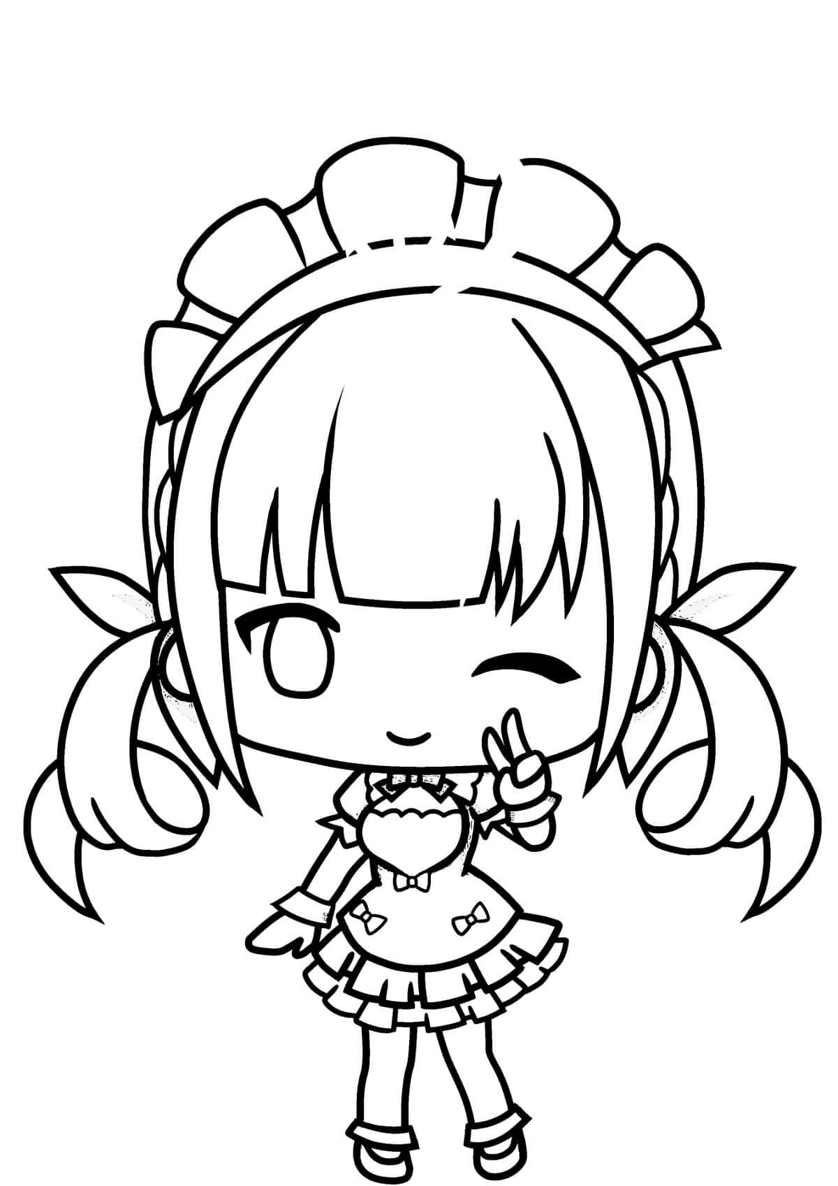 Cute Anime Coloring Pages  Turkau
