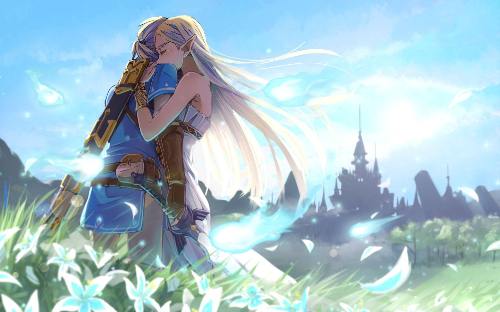 Anime Couple Hug Zelda Wallpaper