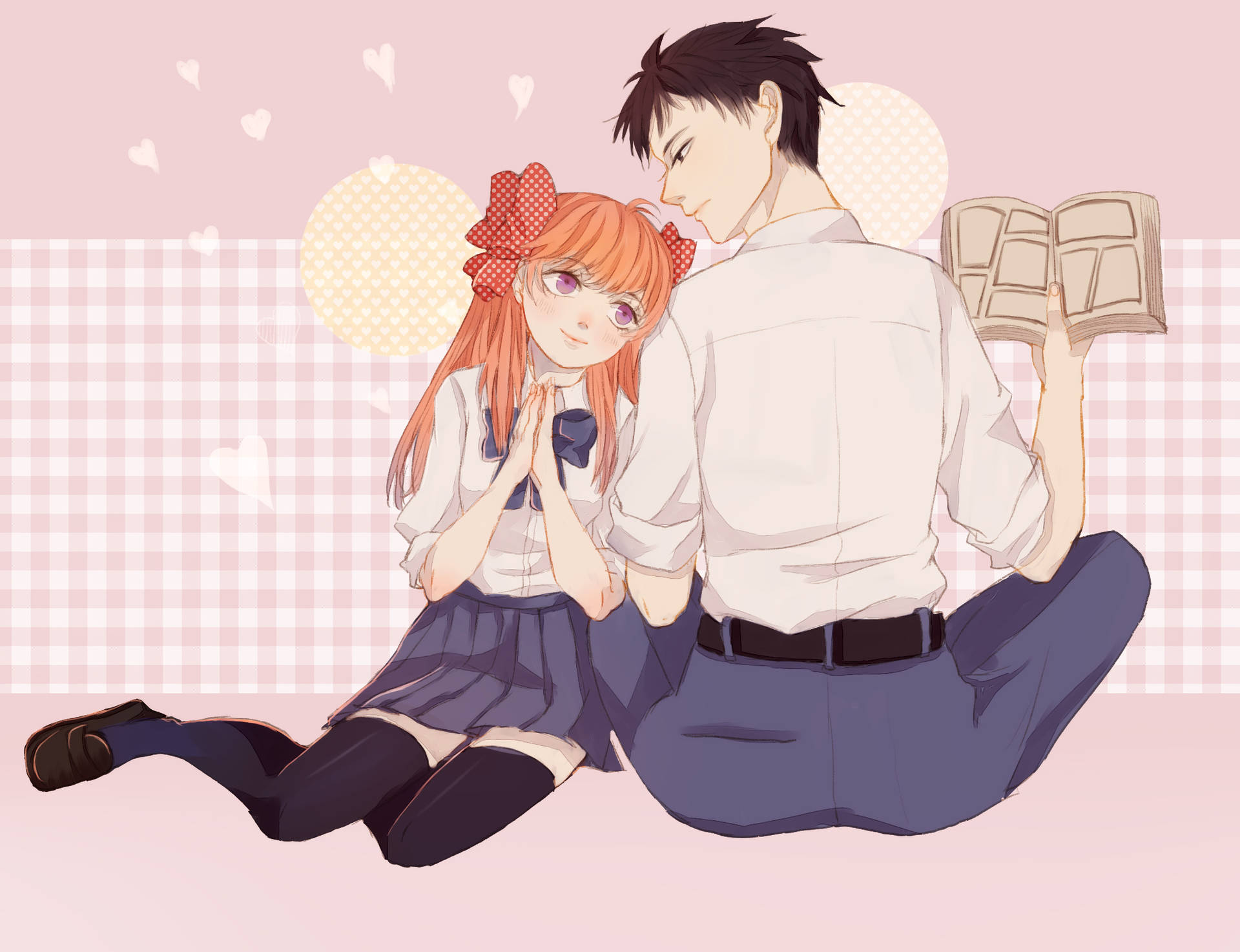 Anime Couple Monthly Girls Wallpaper