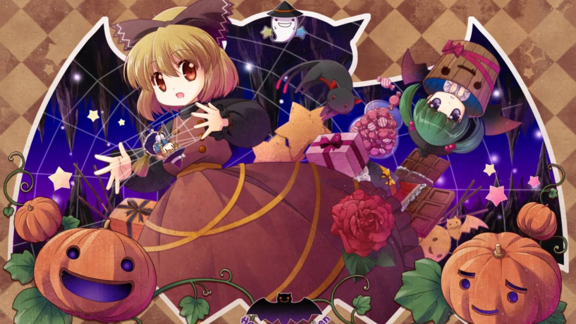 Animesüße Halloween Desktop-hintergrundbilder Wallpaper