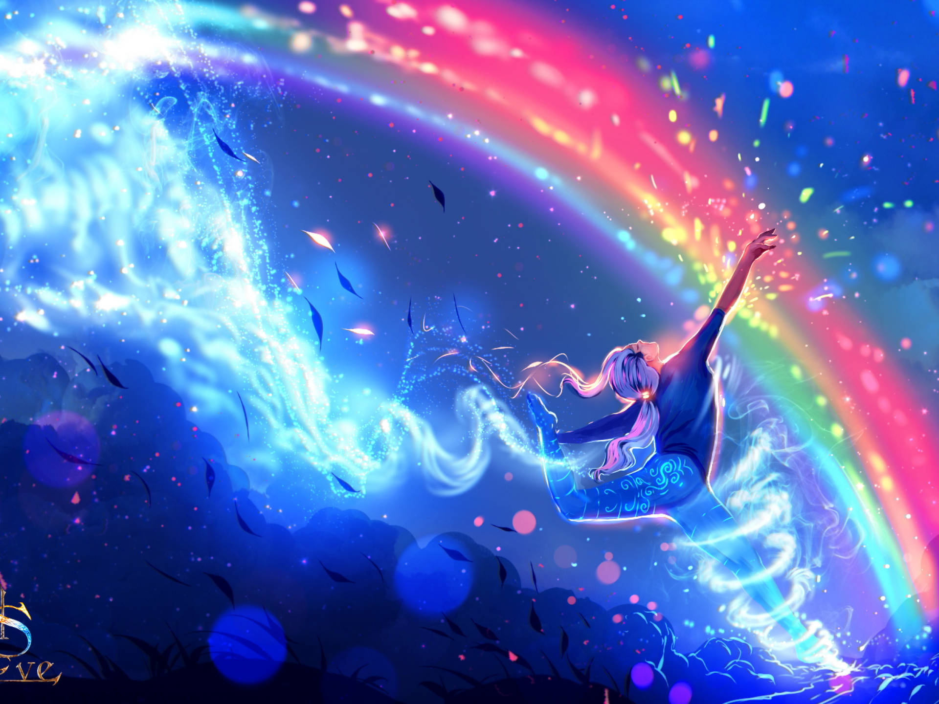Anime Dance Rainbow Wallpaper