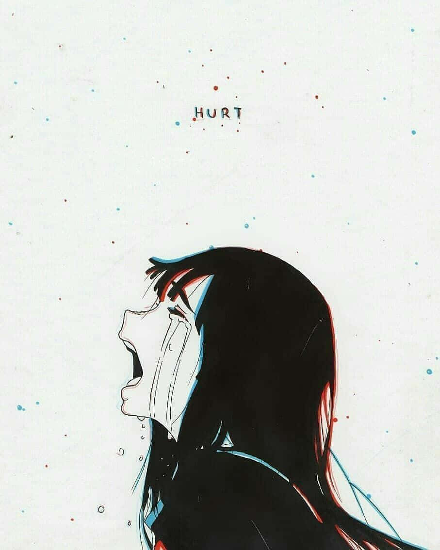 Anime Girl Displaying Depression Wallpaper