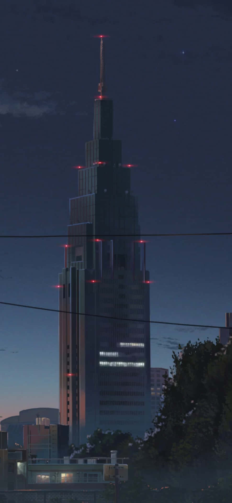 Anime Docomo Tower Building. Wallpaper