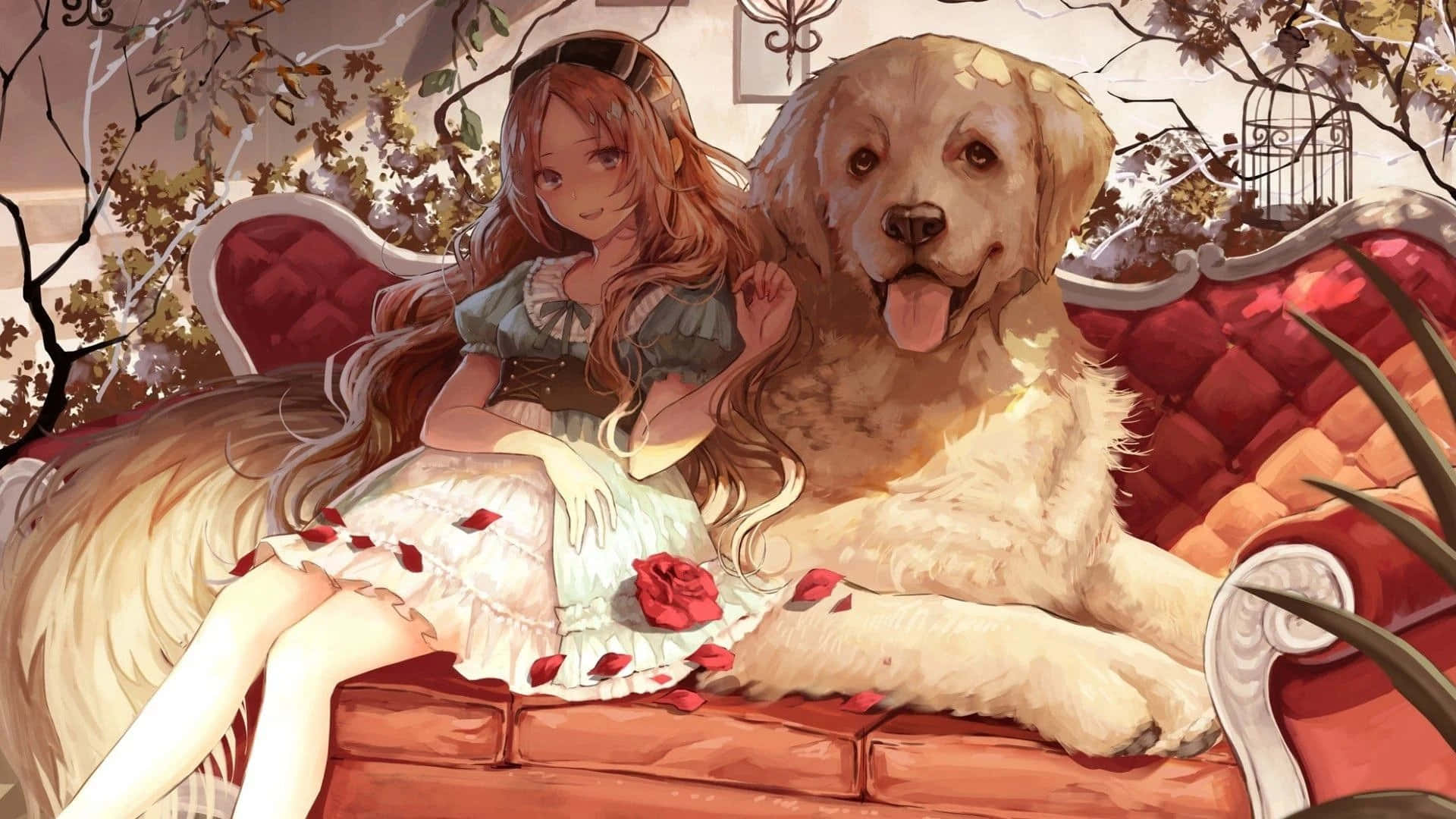 Loyal Companion, fantasy, girl, bonito, loyal, animal, HD wallpaper | Peakpx