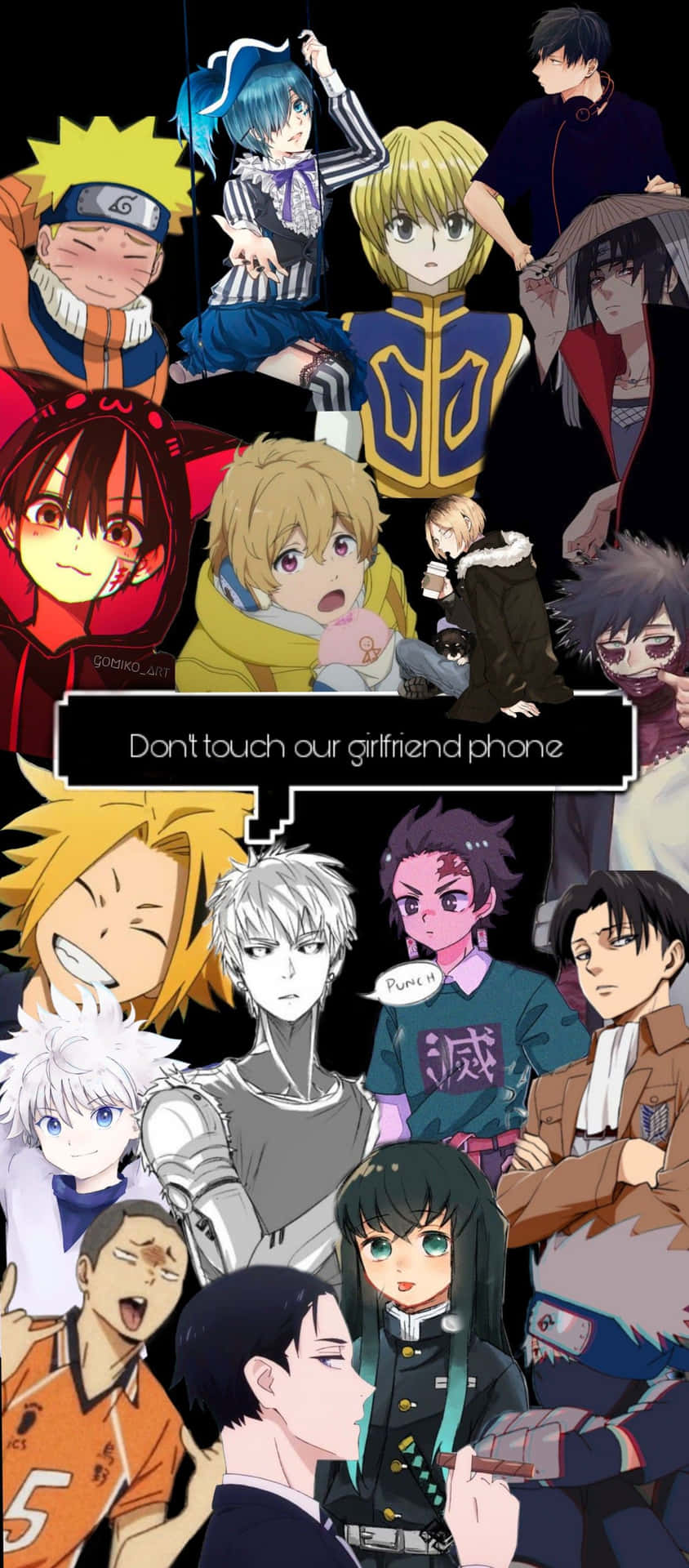 "Don't touch my phone or you may regret it!" Wallpaper