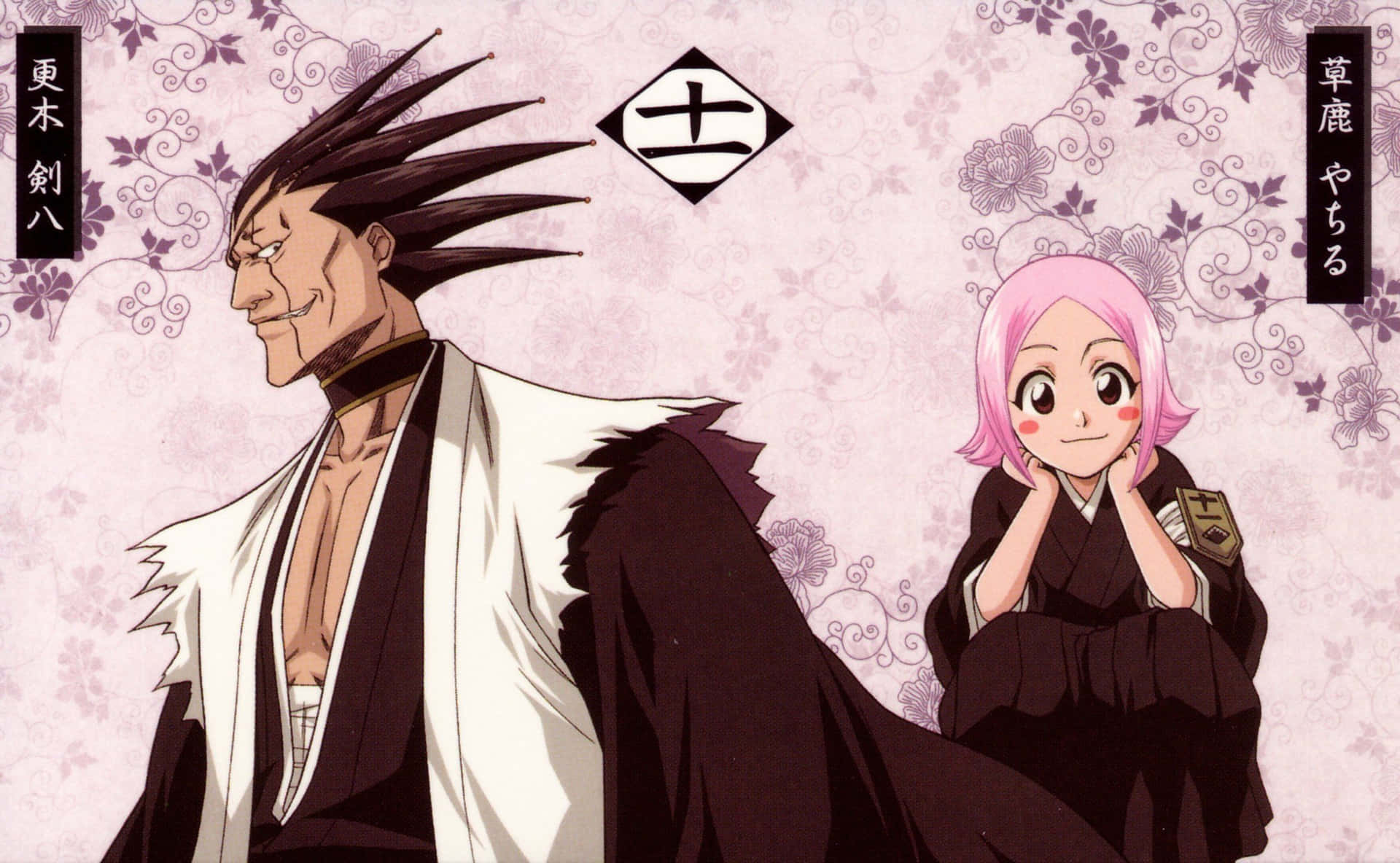 Anime Duo Pink Hair Girland Spiky Hair Man Wallpaper