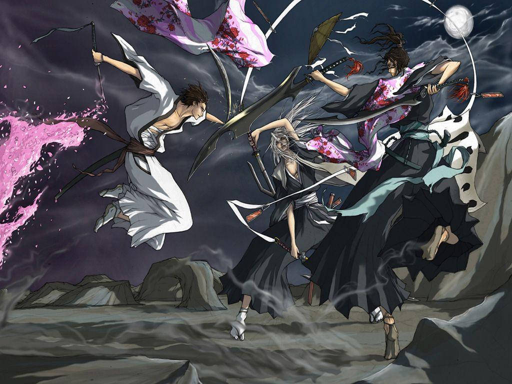 Anime Fight Aizen Against Captains Wallpaper