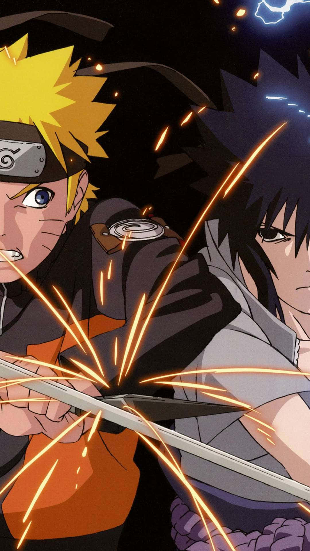 Two warriors ready to fight in a thrilling anime battle