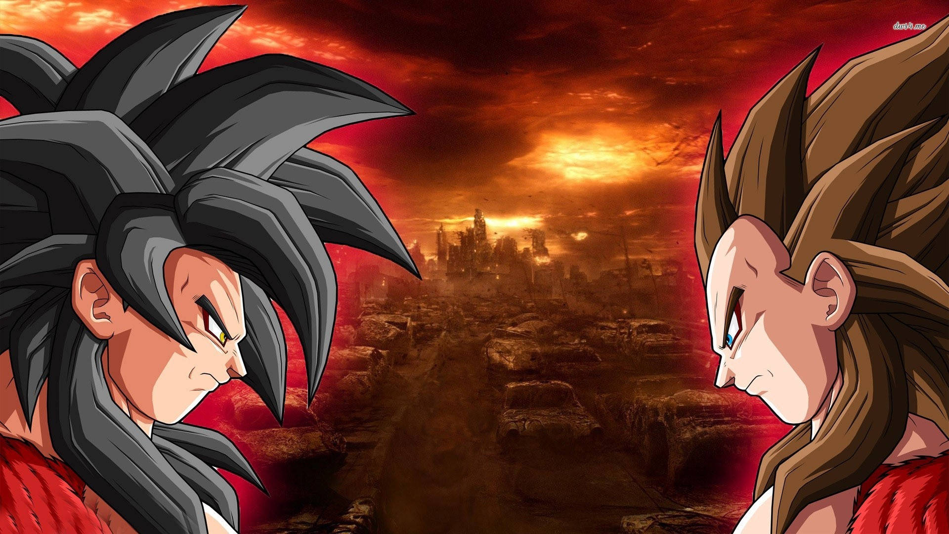 Anime Fight Goku And Vegeta Wallpaper