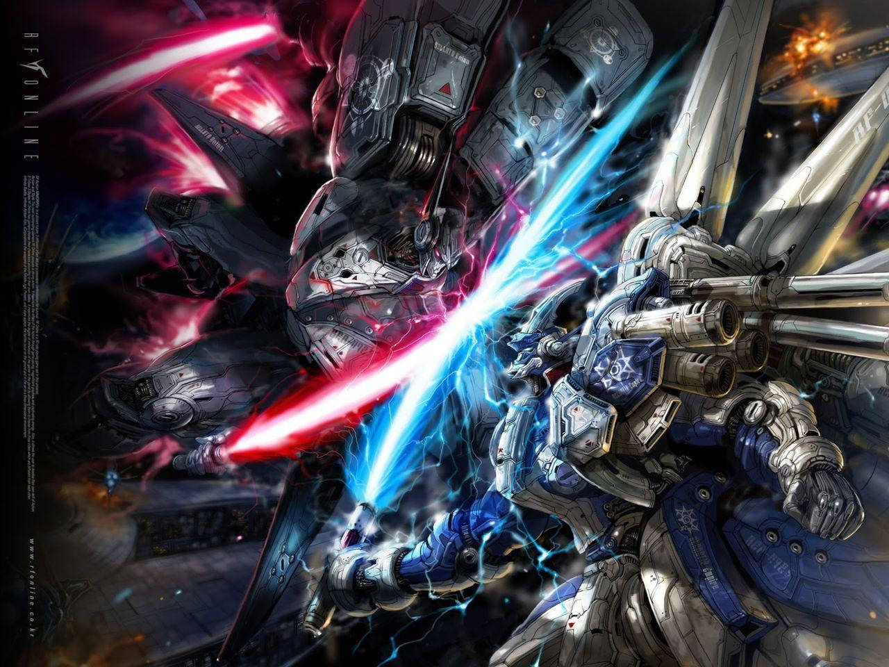 Anime Fight Gundam Mobile Suits Wallpaper