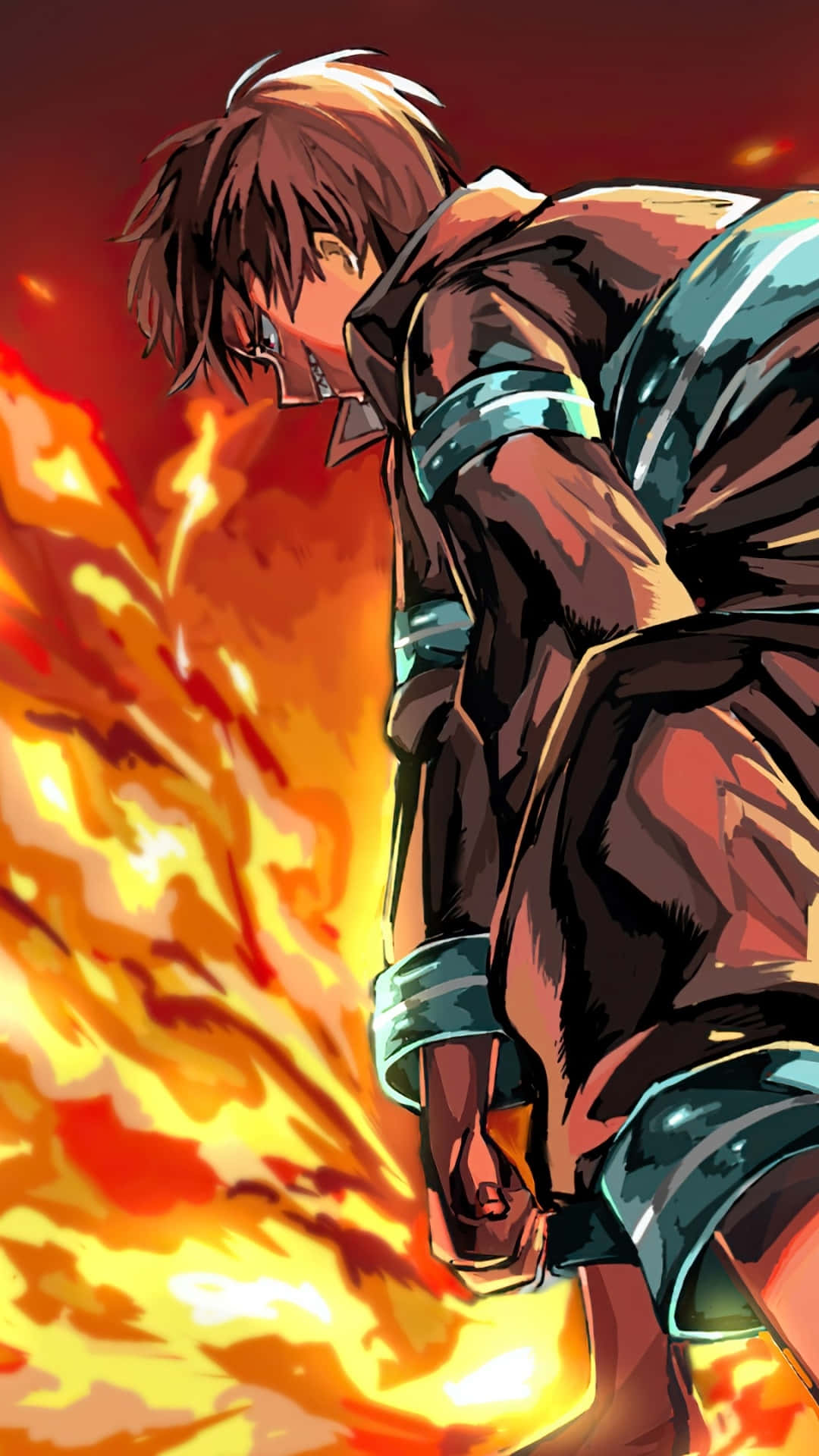Ild, Flamme, og Vrede - En Detaljeret Kig på Anime's Ikoniske Element Wallpaper