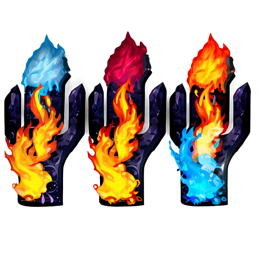 Anime Fire And Ice Png Etb PNG