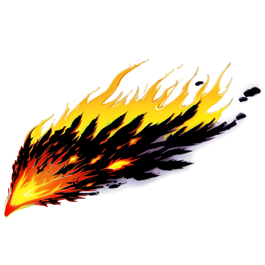 Anime Fire Explosion Art Png Kcv22 PNG