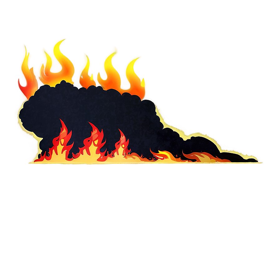 Anime Fire Landscape Png 06252024 PNG