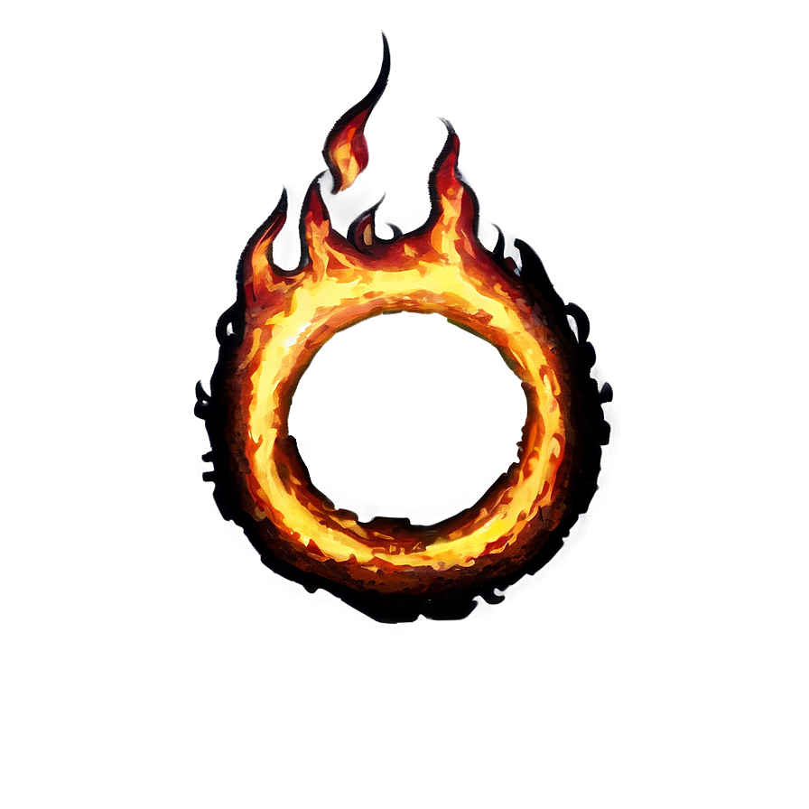 Anime Fire Ring Png 06252024 PNG
