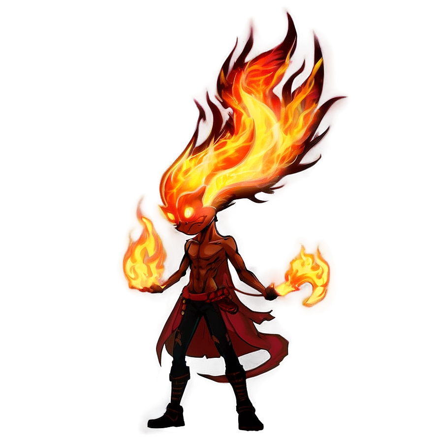Anime Fire Spirit Png 06252024 PNG
