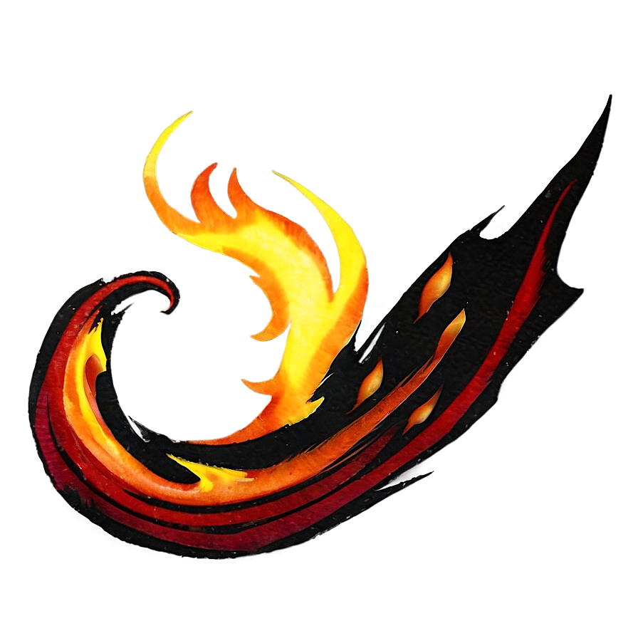 Anime Fire Swirl Png 06252024 PNG