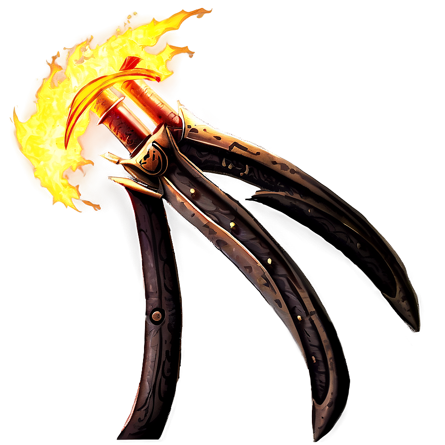 Anime Fire Sword Png Qgv40 PNG