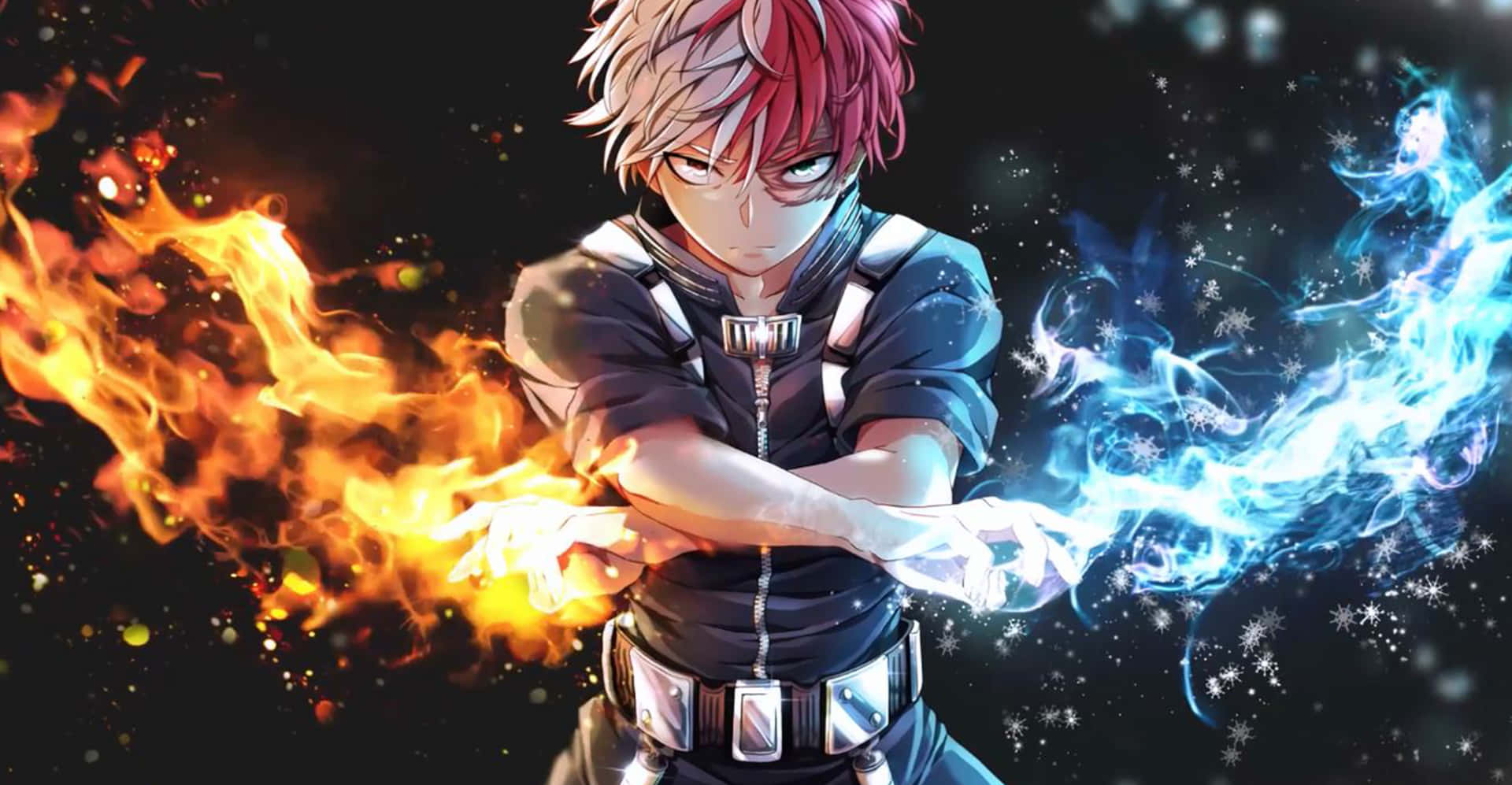Anime-style red flame art on dark background on Craiyon