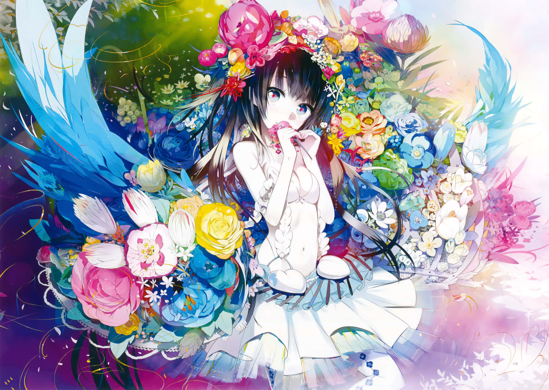 Enjoy the Beauty of Anime Flower Wallpaper
