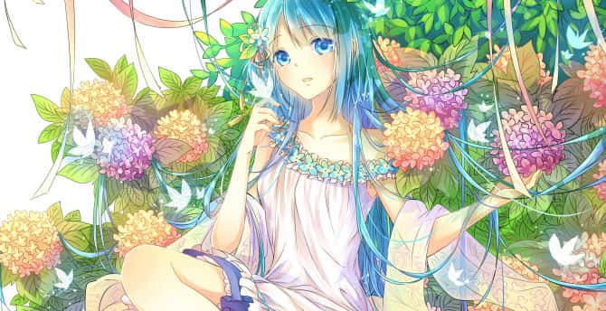 Pétalossuaves Y Delicados De Una Flor De Anime. Fondo de pantalla