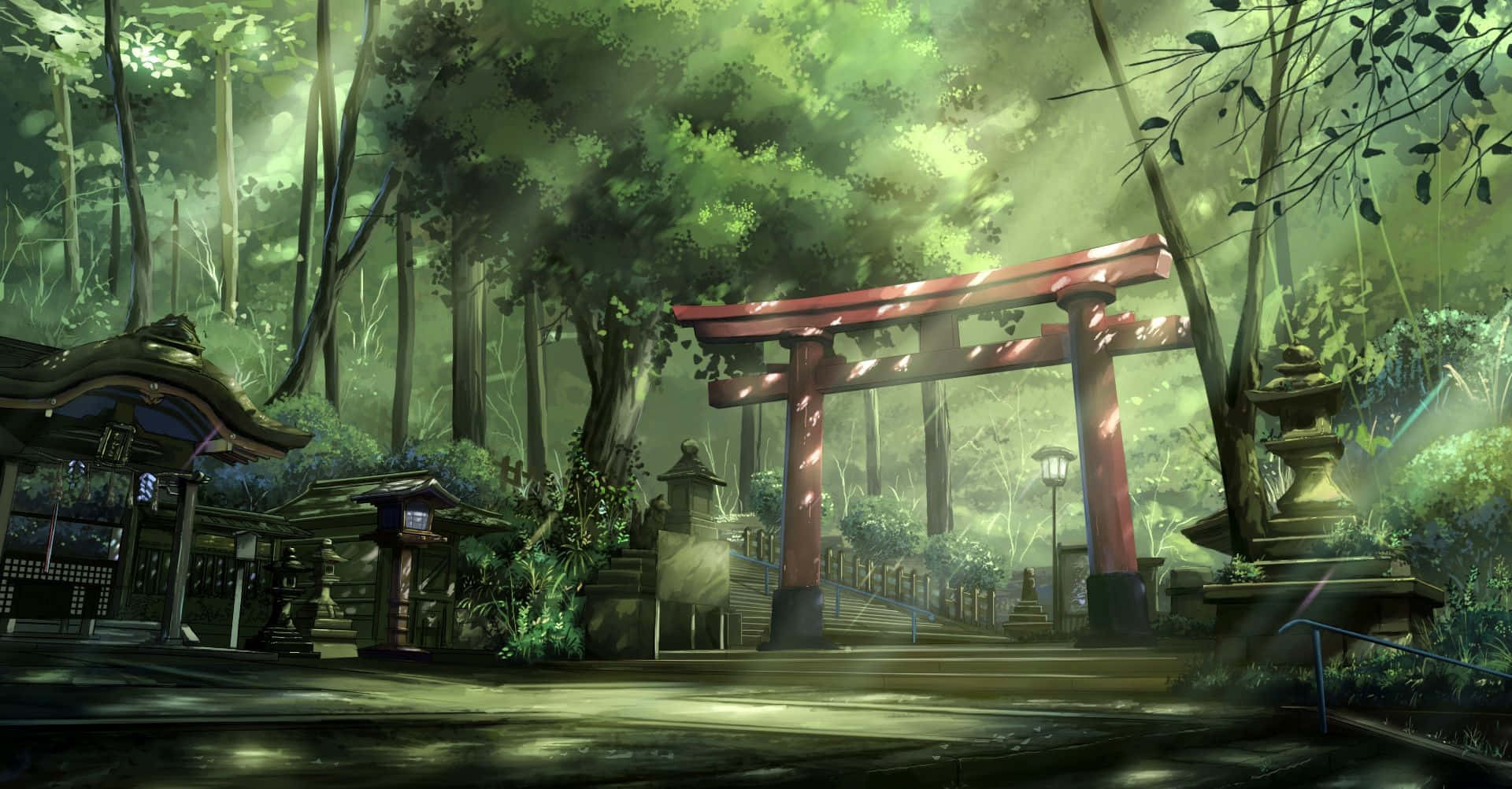 !Indtast den mystiske Anime Skov! Wallpaper