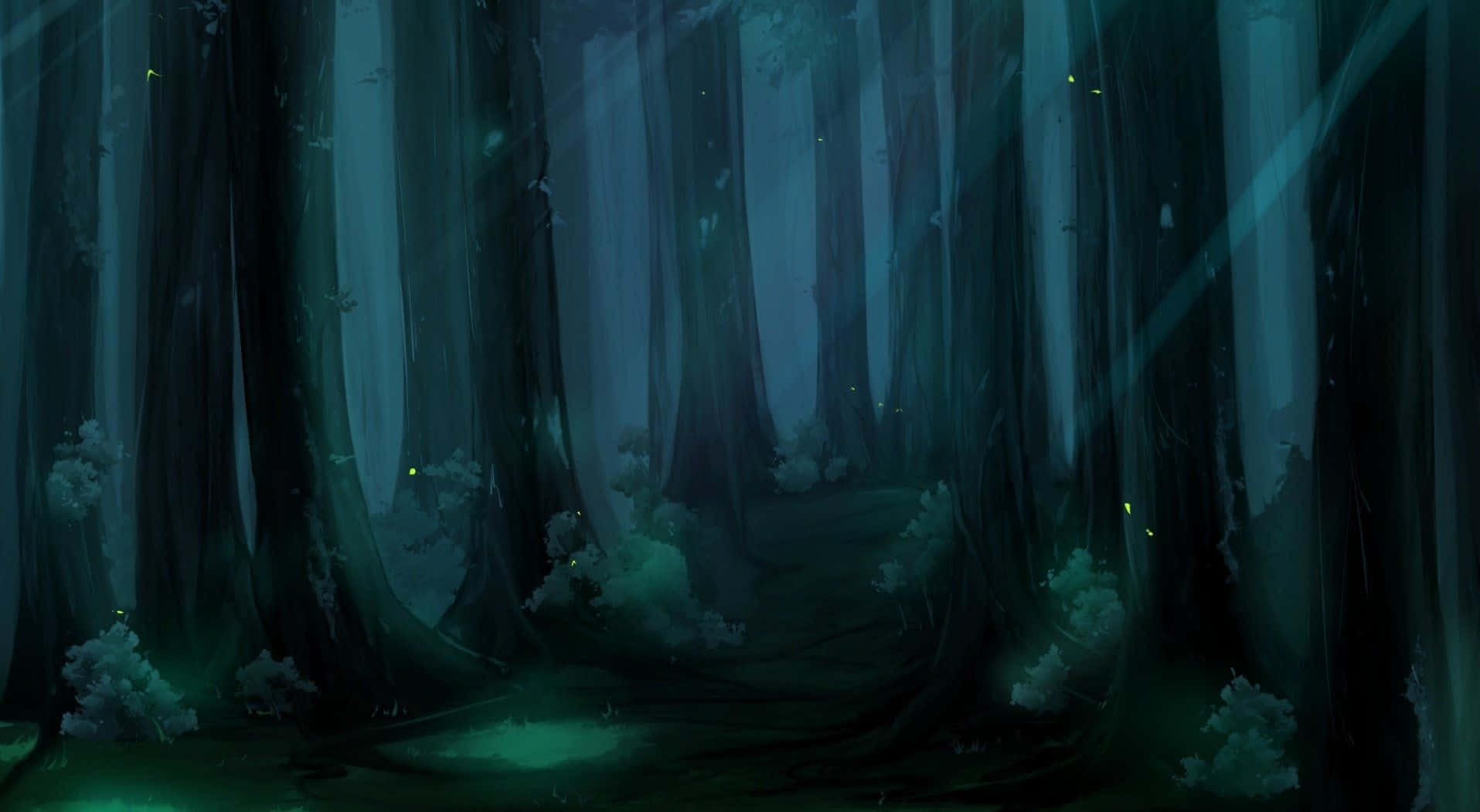 Anime Gloomy Forest Wallpaper
