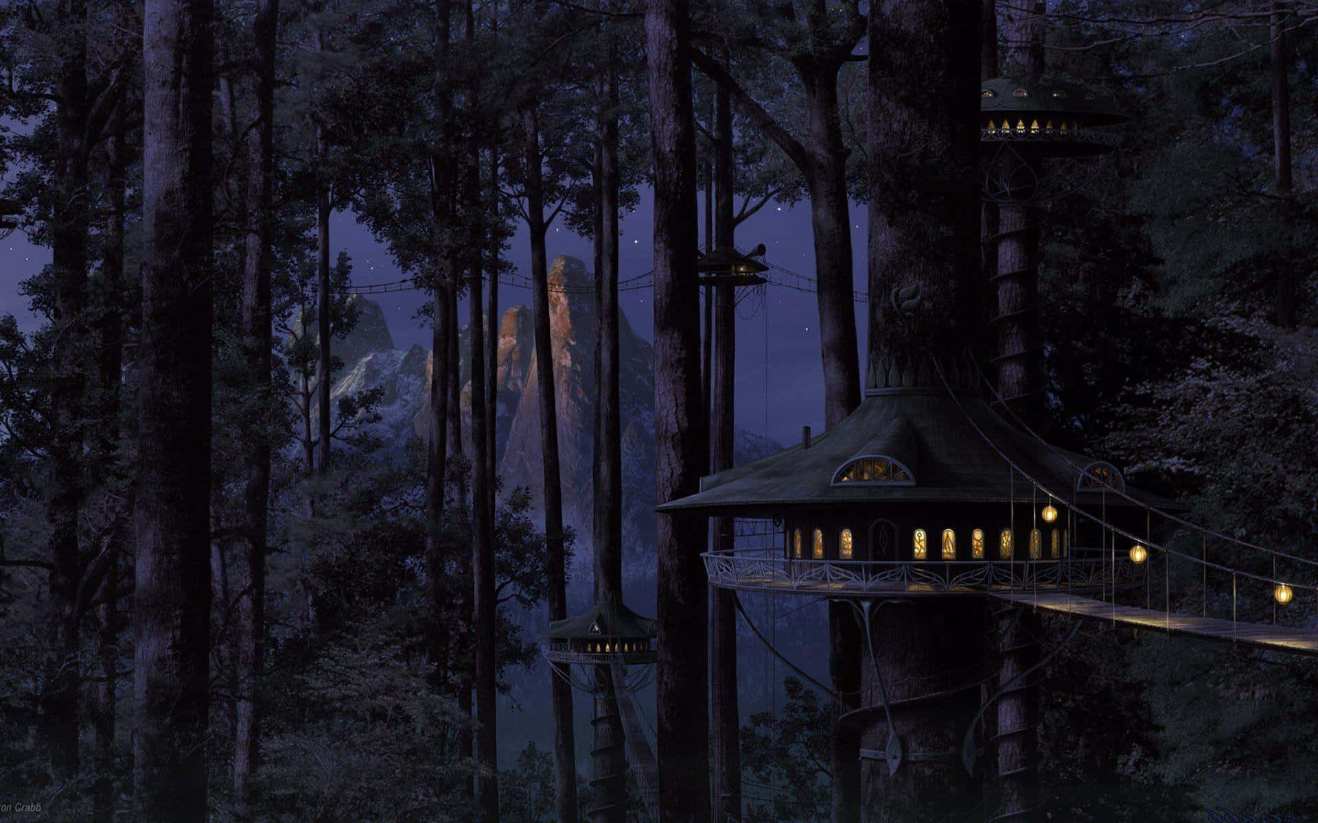 A Tree House In The Forest