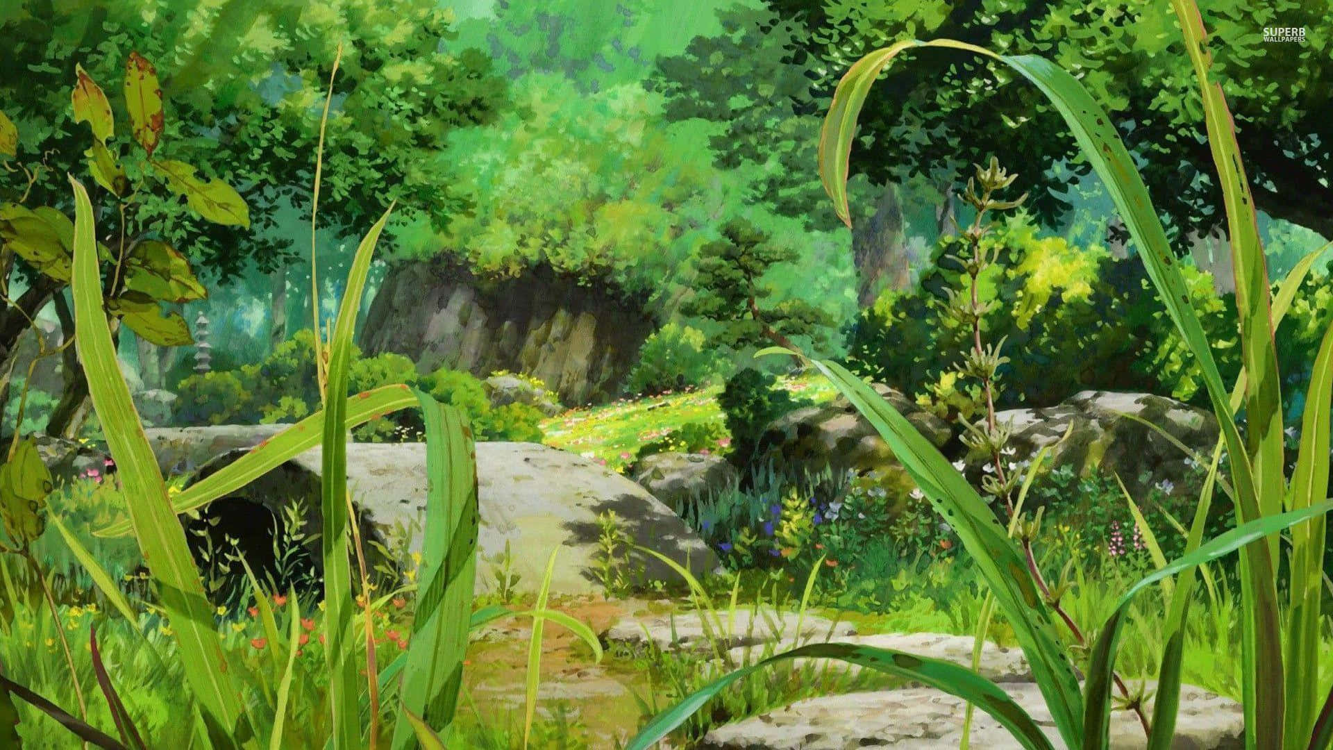 Get lost in a wondrous anime forest.