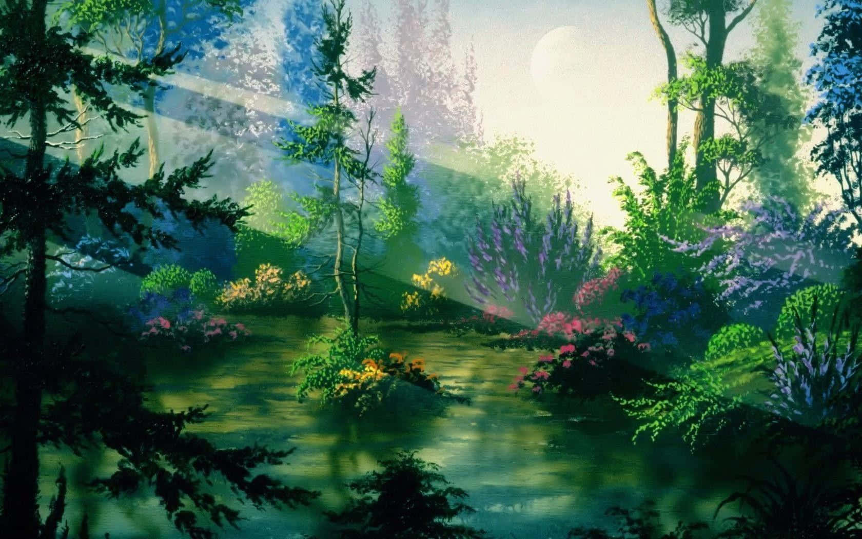 Get lost in the breathtaking Anime Forest