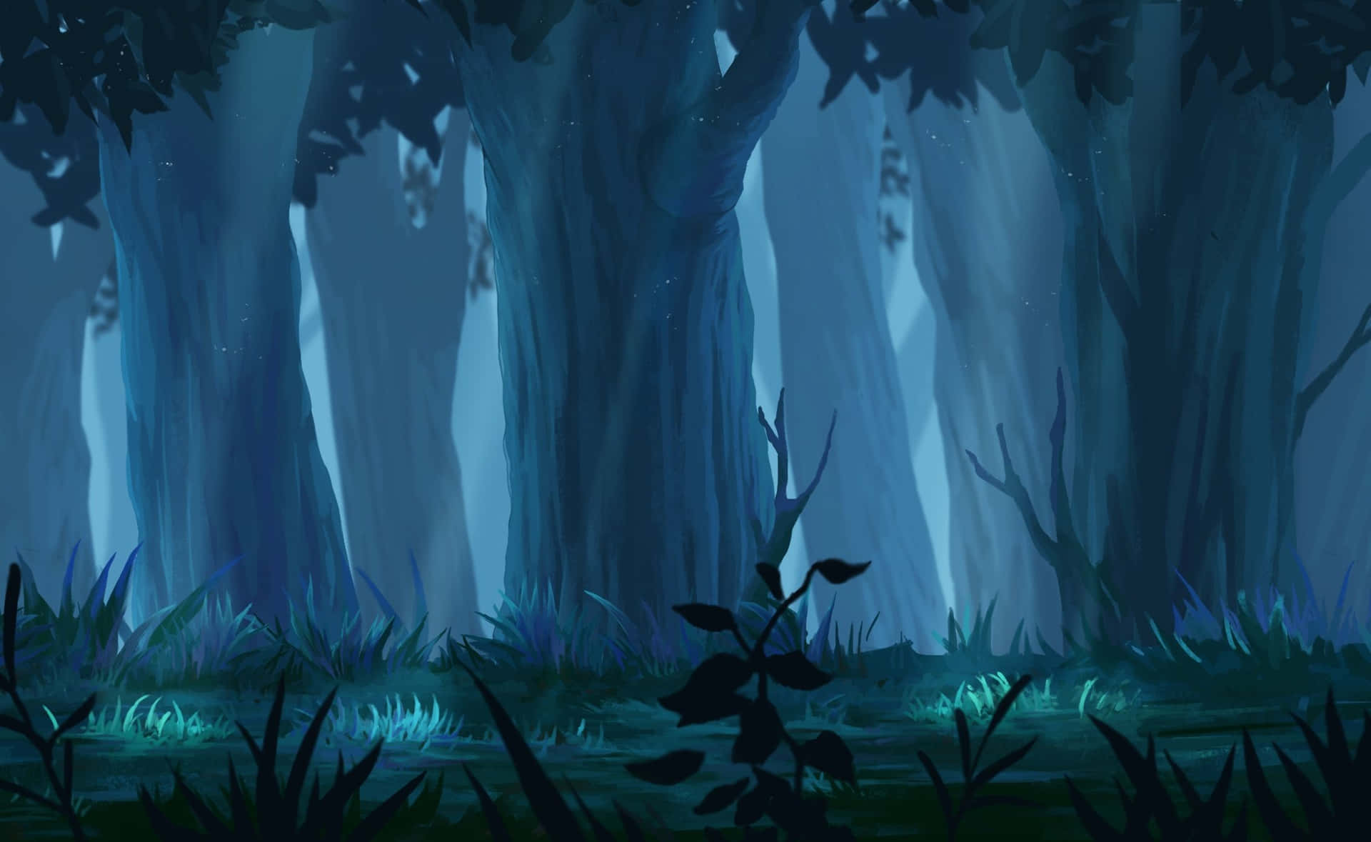 Download Explore The Mystical Anime Forest Wallpaper