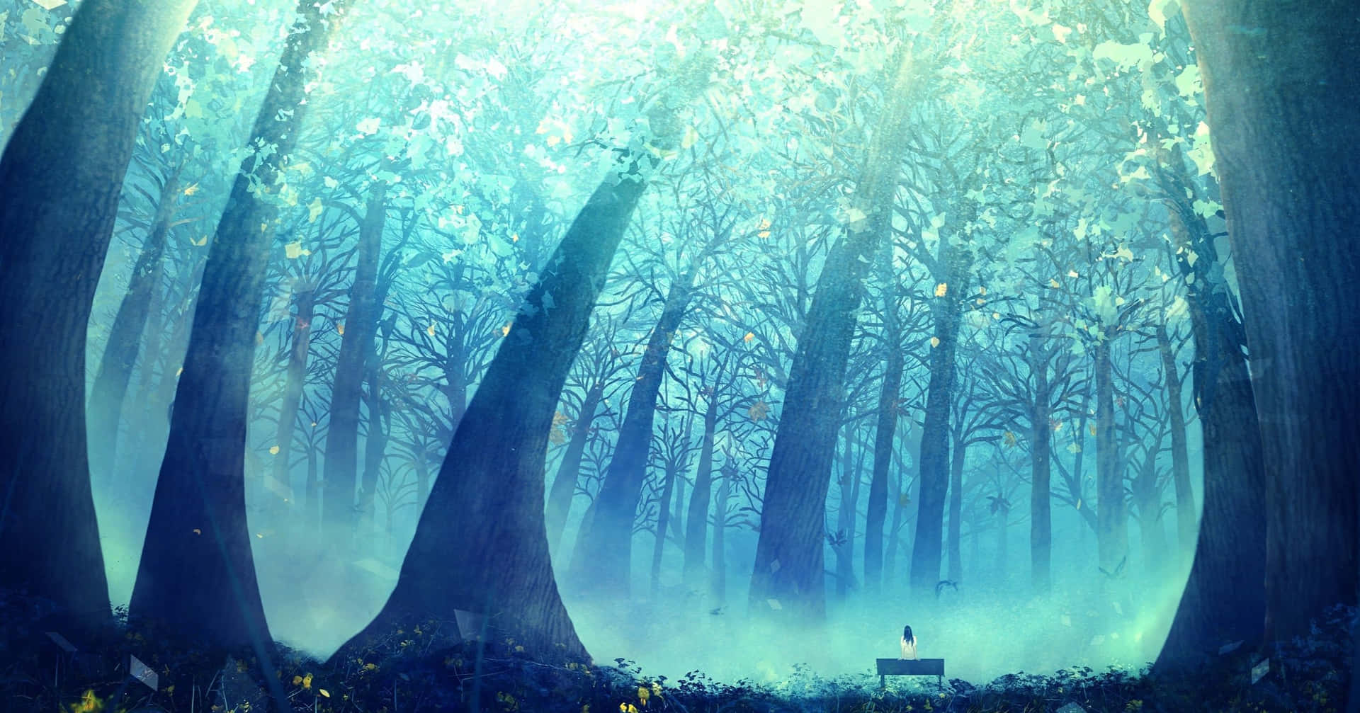 Journey into The Anime Forest Wallpaper