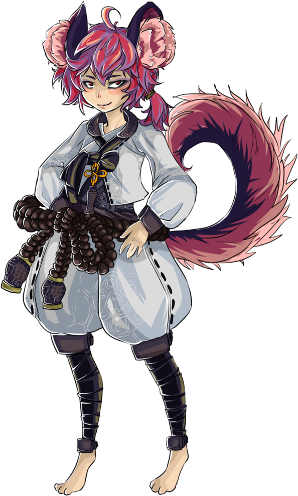 Anime Fox Spirit Warrior PNG